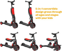 Shop Larktale Scoobi 5-in-1 Scooter, Barossa (Red/Black) at GoodBuy Gear