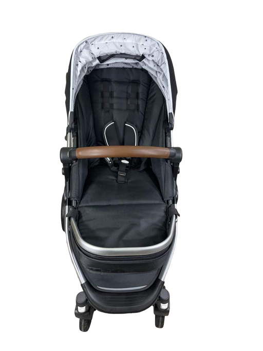 secondhand Mockingbird Single to Double Stroller, 2023, Silver with Penny Leather, Watercolor Drops, Black