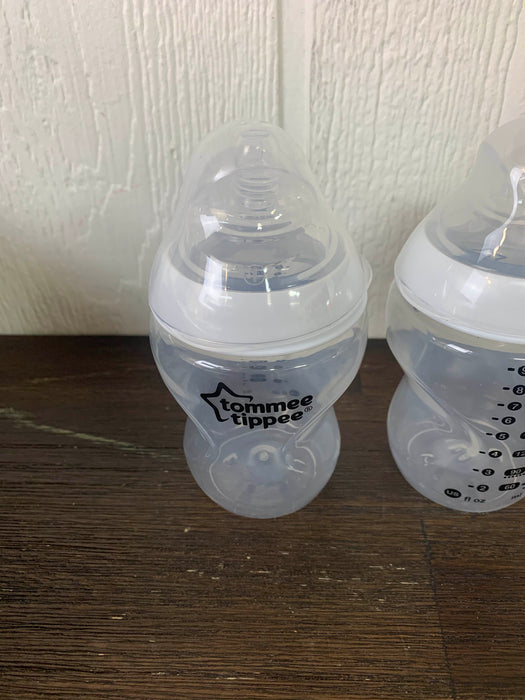 secondhand Tommee Tippee Baby Bottles, Clear 9oz 3 Pack