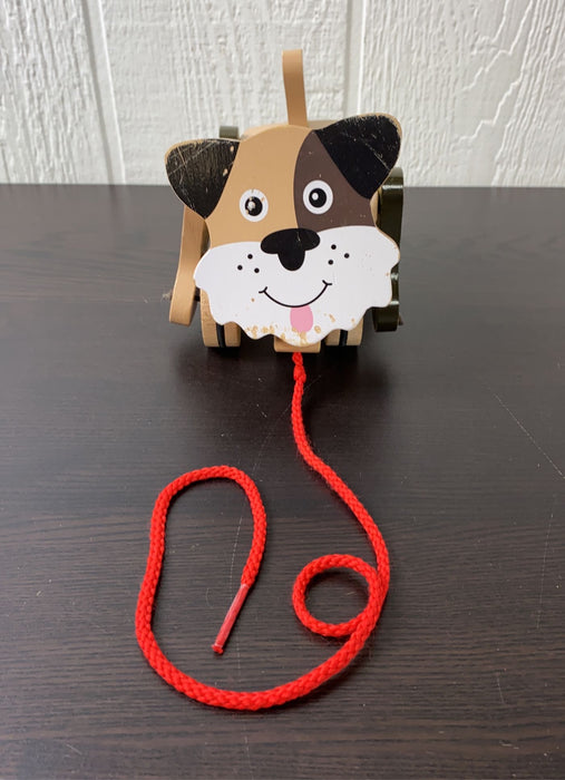 secondhand Melissa & Doug Wooden Playful Puppy Pull Toy