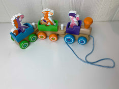 secondhand Melissa & Doug First Play Wooden Rocking Animals Train