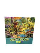 used Ceaco 100 Piece Puzzle, Dino Glow