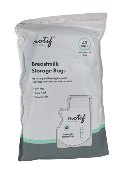 Motif Breast Milk Storage Bags, 40 Count