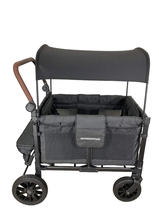 used Wonderfold W4 Luxe Quad Stroller Wagon, Volcanic Black, 2023