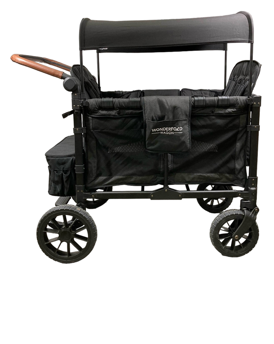 secondhand Wonderfold W4 Luxe Quad Stroller Wagon, 2022, Volcanic Black