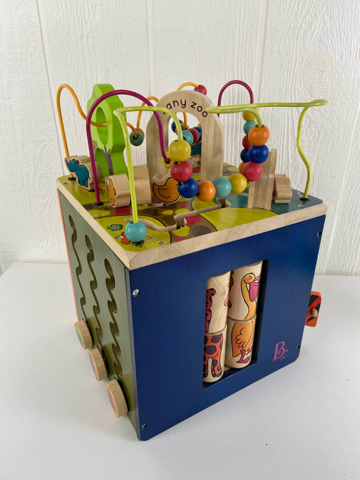 secondhand B. Toys Zany Zoo Wooden Activity Cube