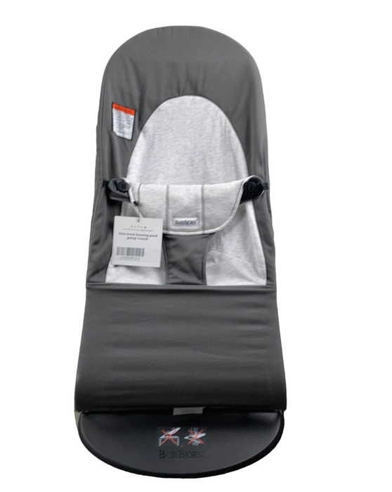 secondhand BabyBjorn Bouncer Balance, Dark Grey/Grey, Black Frame