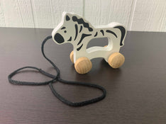 used Hape Zebra Pull Along Toy