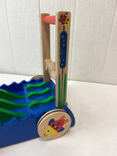 secondhand Melissa & Doug Deluxe Chomp and Clack Alligator Wooden Push Toy And Activity Walker