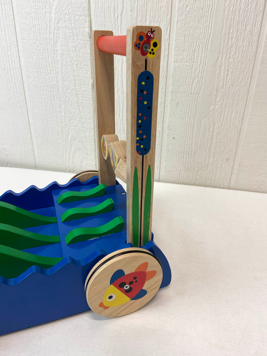 secondhand Melissa & Doug Deluxe Chomp and Clack Alligator Wooden Push Toy And Activity Walker