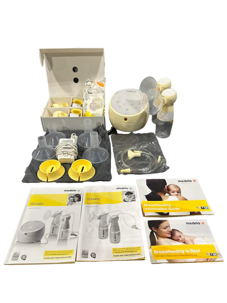 Medela Sonata Smart Breast Pump, Hospital Performance Double Electric  Breastpump, Rechargeable, Flex Breast Shields, Touch Screen Display,  Connects to