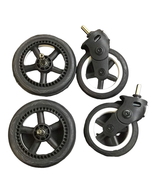 Bugaboo Replacement Wheels For Ant Stroller, Black & White