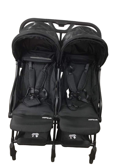 secondhand Mompush Lithe Double Stroller, Black, 2022