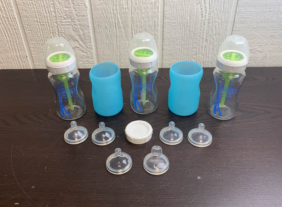Shop Dr. Brown's Options+ Anti Colic Wide Neck Glass Bottles 3-Pack, 9 oz/270 ml at GoodBuy Gear