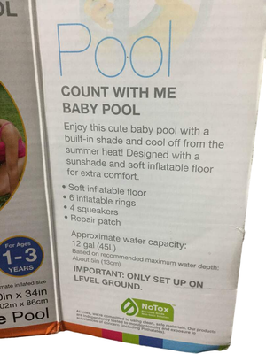 Intex inflatable count with 2024 me shaded baby pool