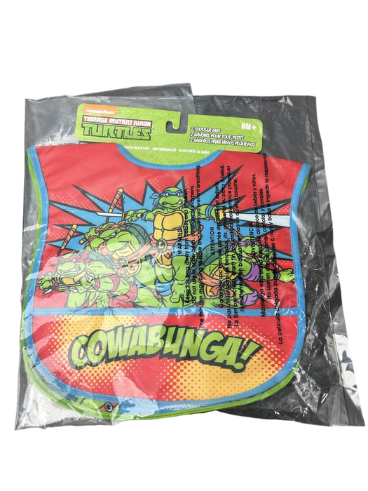 used Nickelodeon TMNT Toddler Bibs 2pack