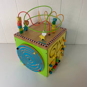 used Battat 6 Sided Wooden Activity Cube