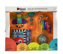 used Sassy Baby's First Developmental Toys Gift Set