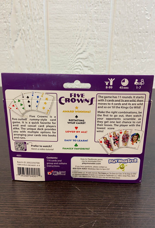 secondhand Set Enterprises Five Crowns Card Game