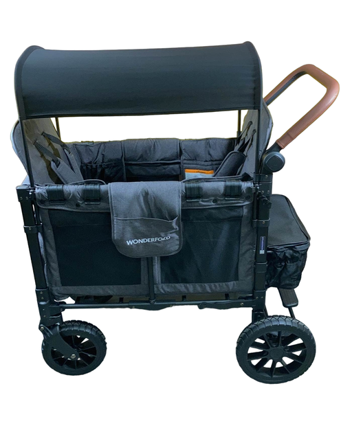 secondhand Wonderfold W2 Luxe Multifunctional Double Stroller Wagon, Charcoal Gray, 2023