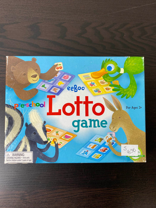 used Eeboo Preschool Lotto Game