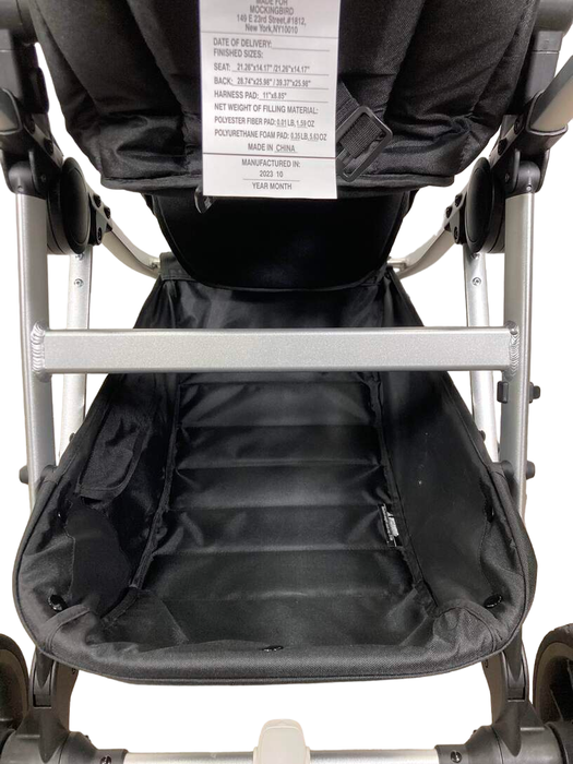 Mockingbird Single to Double Stroller, 2023, Silver with Penny Leather, Limited Edition Night Stars, Limited Edition Light Grey