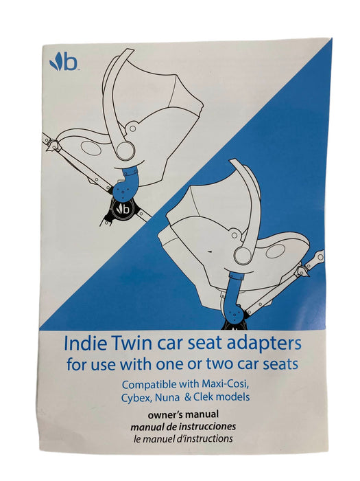 secondhand Bumbleride Indie Twin Car Seat Adapters, Double - Nuna / Cybex / Maxi Cosi / Clek, 2021