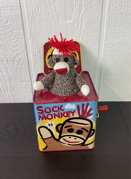 secondhand Schylling Sock Monkey Jack in the Box