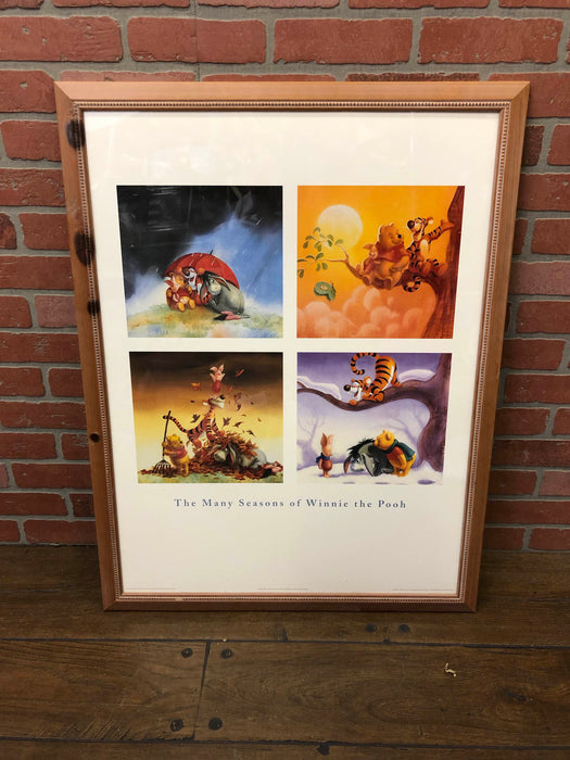 used The Many Seasons Of Winnie The Pooh Framed Print