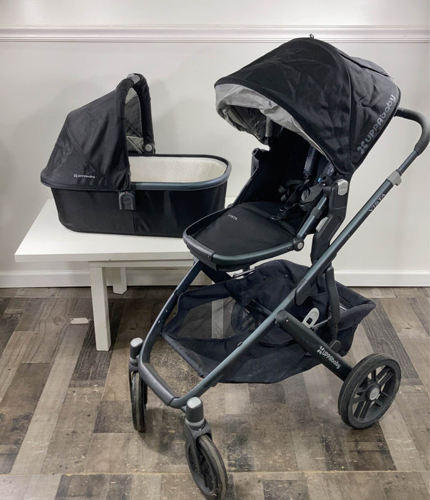 secondhand UPPAbaby VISTA Stroller, Jake (Black), 2015- HIDDEN TO REMOVE BUMPER BAR AND NEW PHOTOS