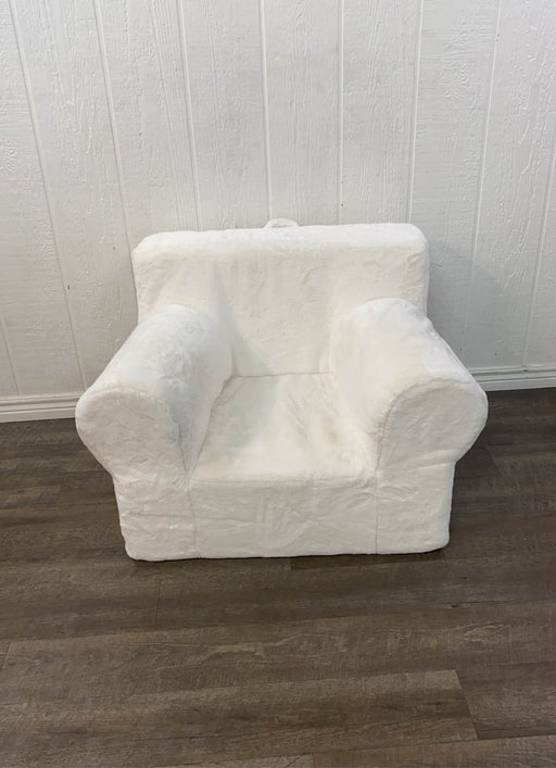 used Pottery Barn Kids My First Ivory Faux Fur Anywhere Chair