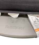 used BabyBjorn Bouncer Bliss, Dark Gray Frame, Black Cotton Classic Quilt