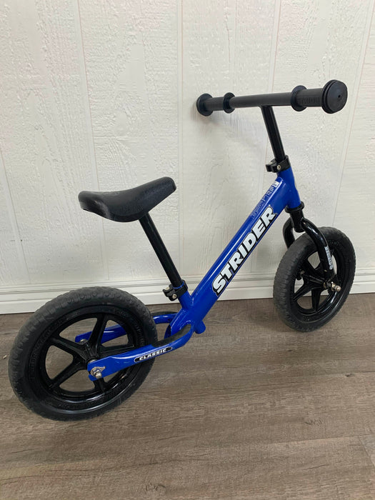 secondhand Strider Balance Bike, Classic 12", Blue