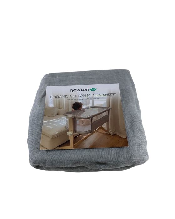 used Newton Organic Muslin Bassinet Sheet, Twilight Grey