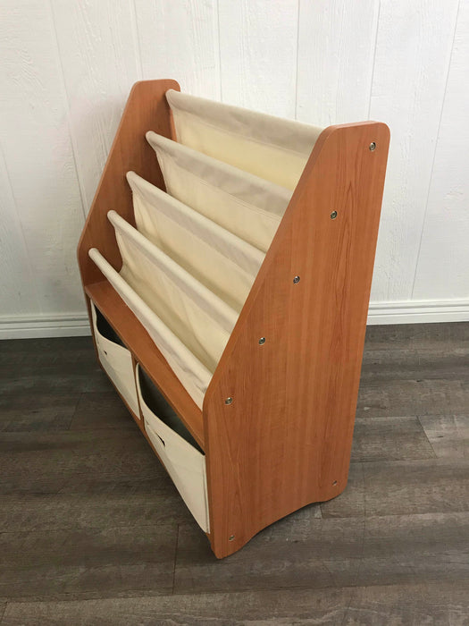 One Step Ahead Kid’s Sling Bookshelf With Storage Bins