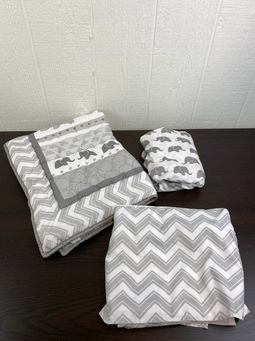 used PS by the Peanutshell 3 Piece Crib Bedding Set