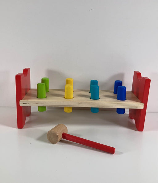 used B. toys Wooden Shape Sorter Hammering Bench