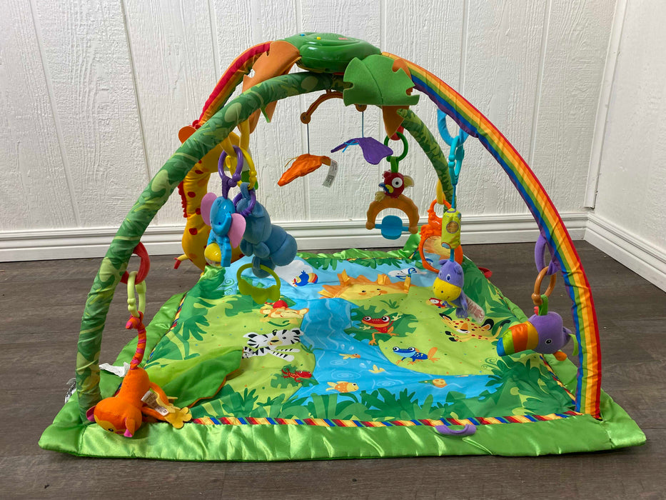 used Fisher Price Rainforest Melodies and Lights Deluxe Gym