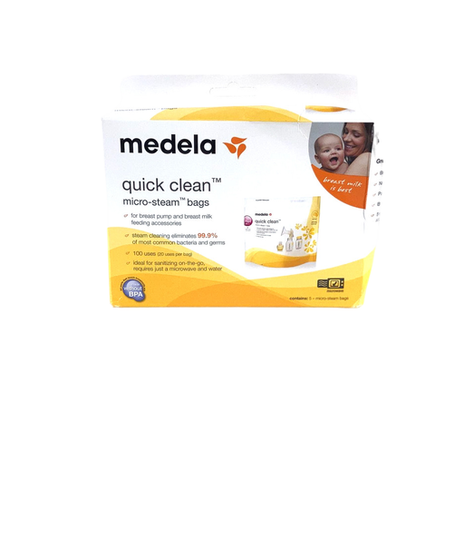 used Medela Quick Clean Micro Steam Bags, Box of 5