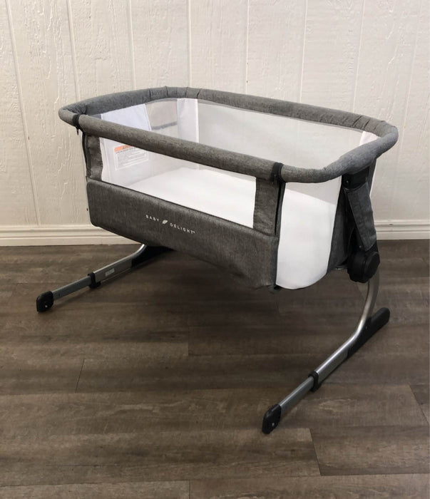 used Baby Delight Beside Me Dreamer Bassinet & Bedside Sleeper, Charcoal Tweed