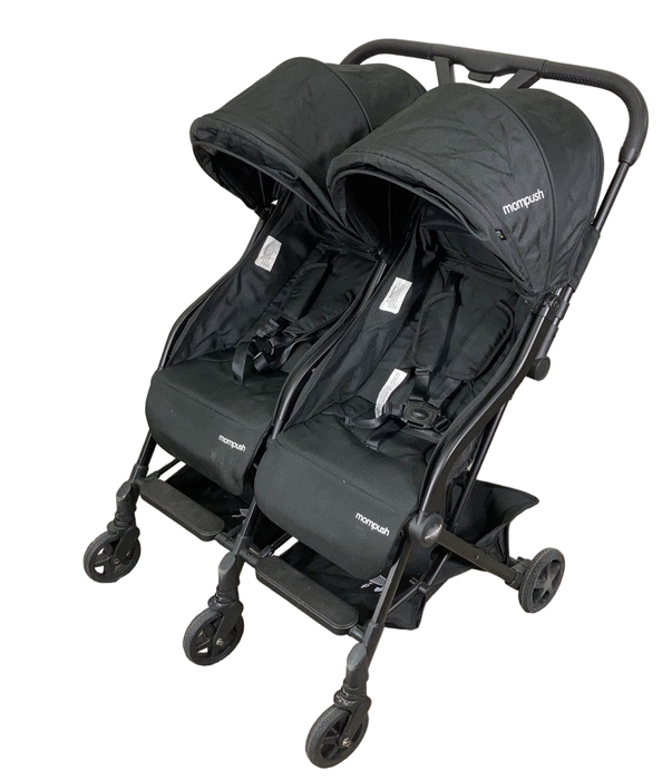 secondhand Mompush Lithe Double Stroller, 2021, Black