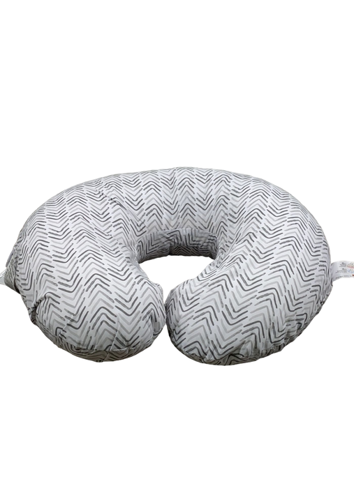 used Boppy Nursing Pillow, Gray Cable Stiches