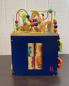 used B. toys Zany Zoo Wooden Activity Cube