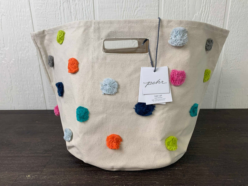 Petit Pehr Storage Bin, Multi Pom Pom