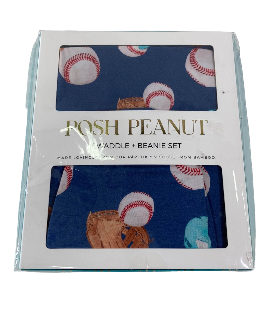 Posh Peanut Swaddle And Beanie Set Okendo