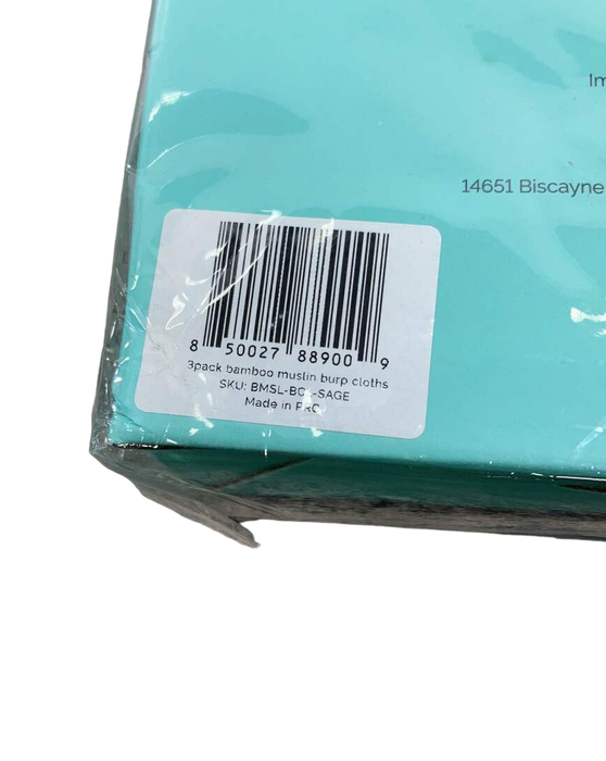 Shop Natemia Muslin Burp Cloths Set 3-Pack, Lily Pad at GoodBuy Gear