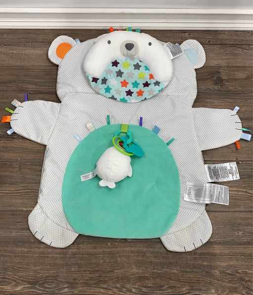 used Bright Starts Tummy Time Prop & Play Mat, Polar Bear