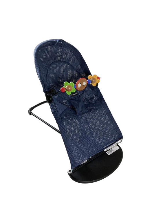used BabyBjorn Bouncer Balance, Navy, Black Frame