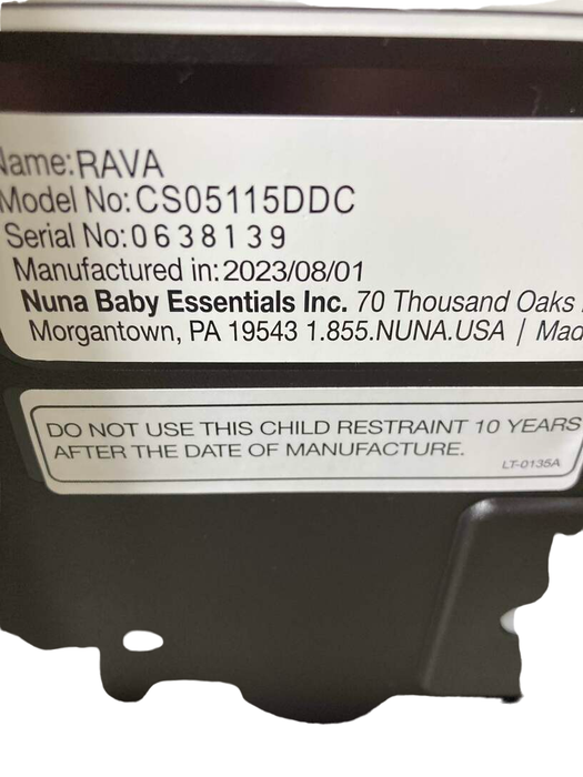 Nuna RAVA Convertible Car Seat, Droplet Dot, 2023