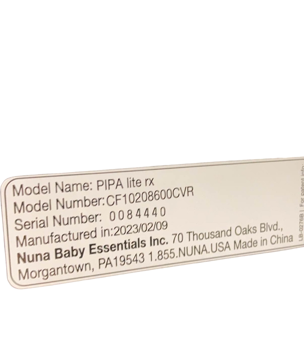 secondhand Nuna Pipa Lite RX And Pipa Relx Base, 2023